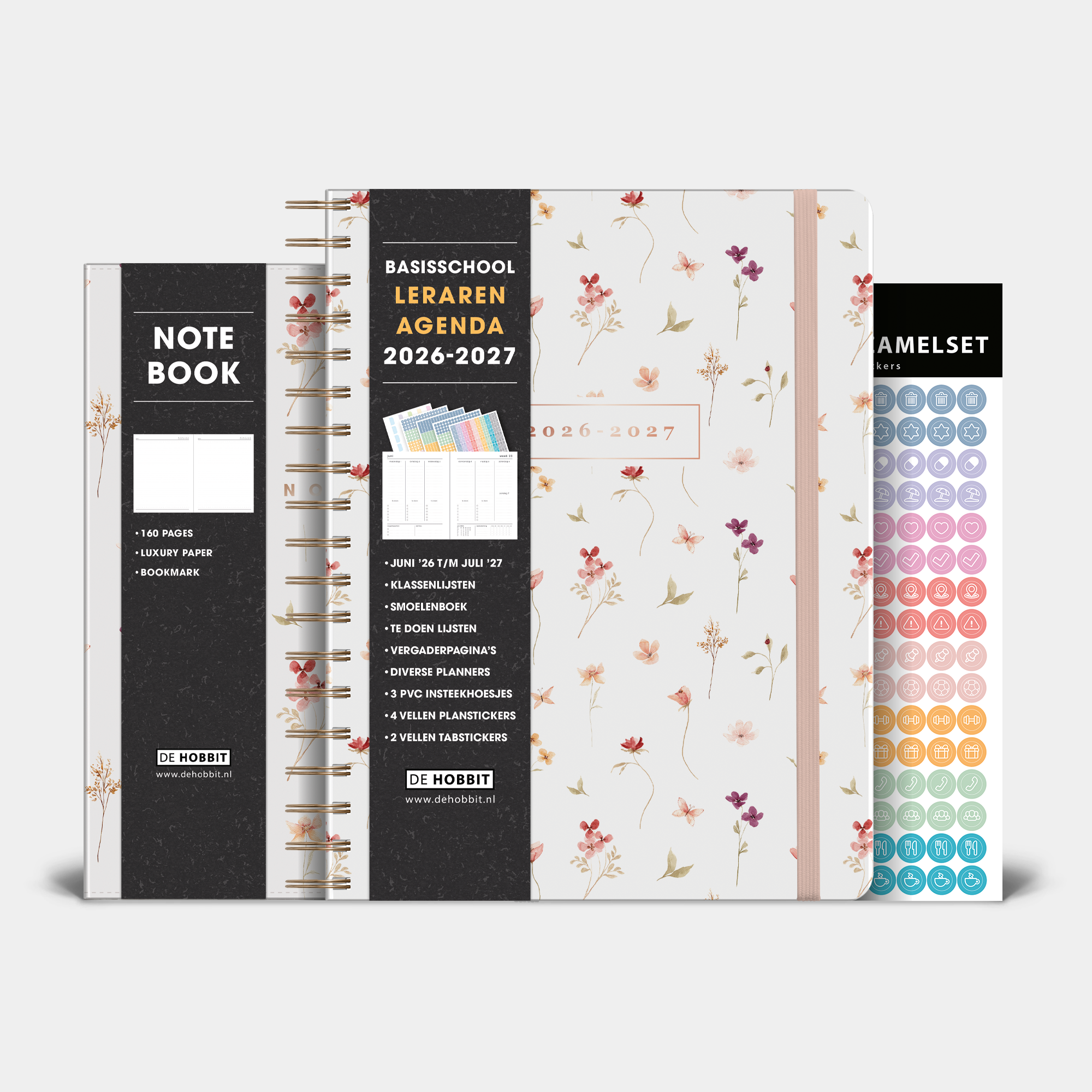 BASISONDERWIJS BUNDEL 2026-2027 ±A4 AQUAREL BLOEMETJES