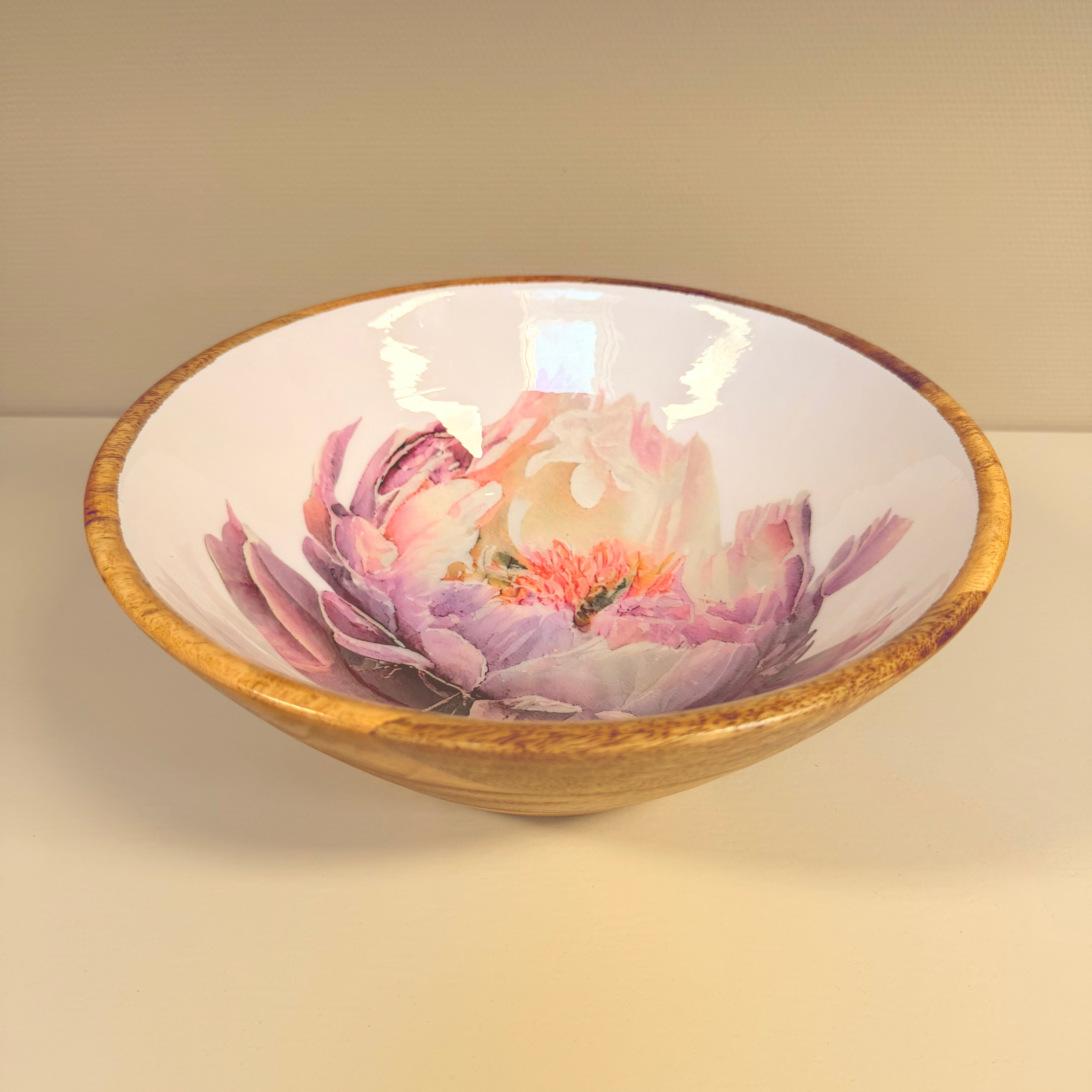 HOUTEN SCHAAL KERSENBLOESEM GROOT 30Ø