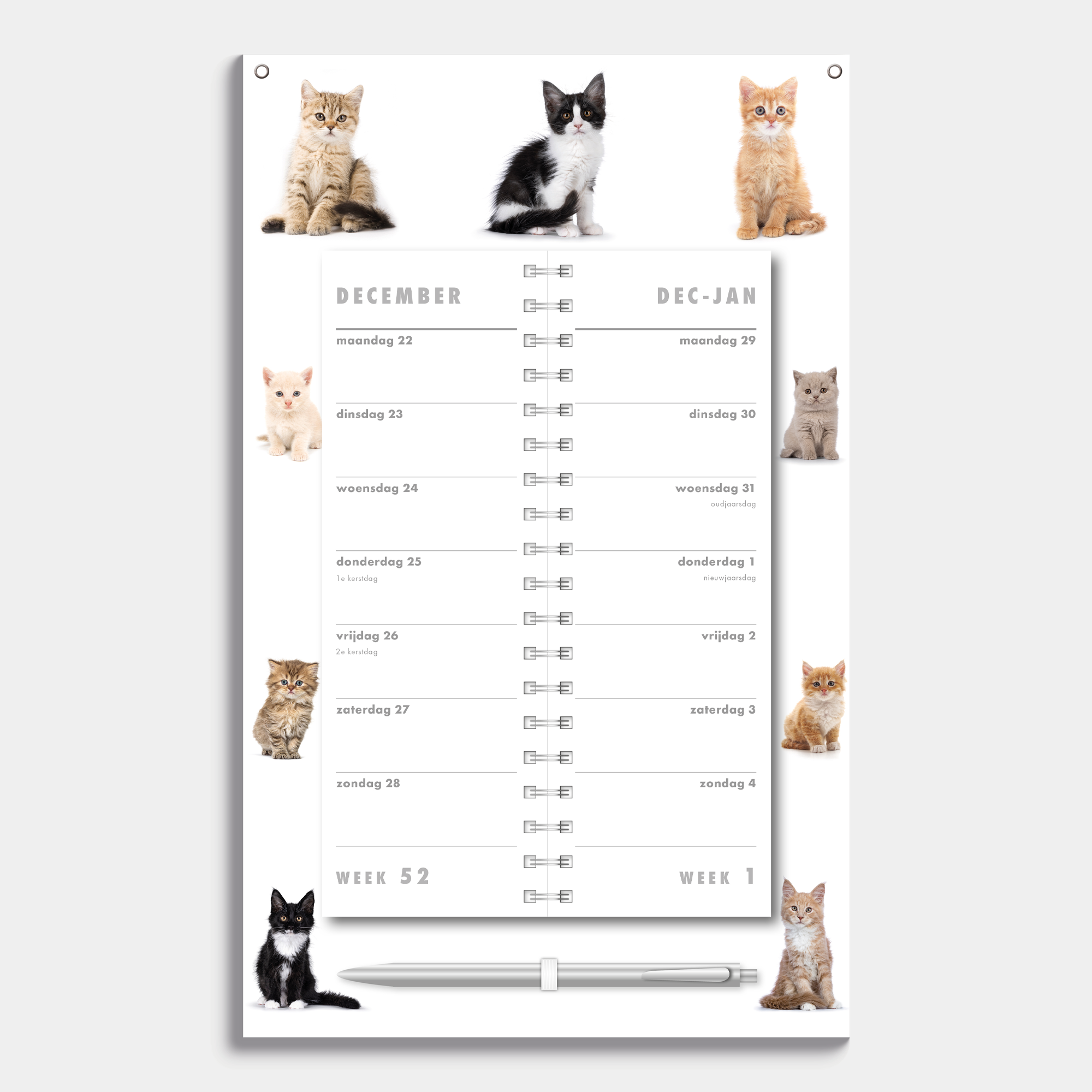 OMSLAGKALENDER 2026 KATTEN