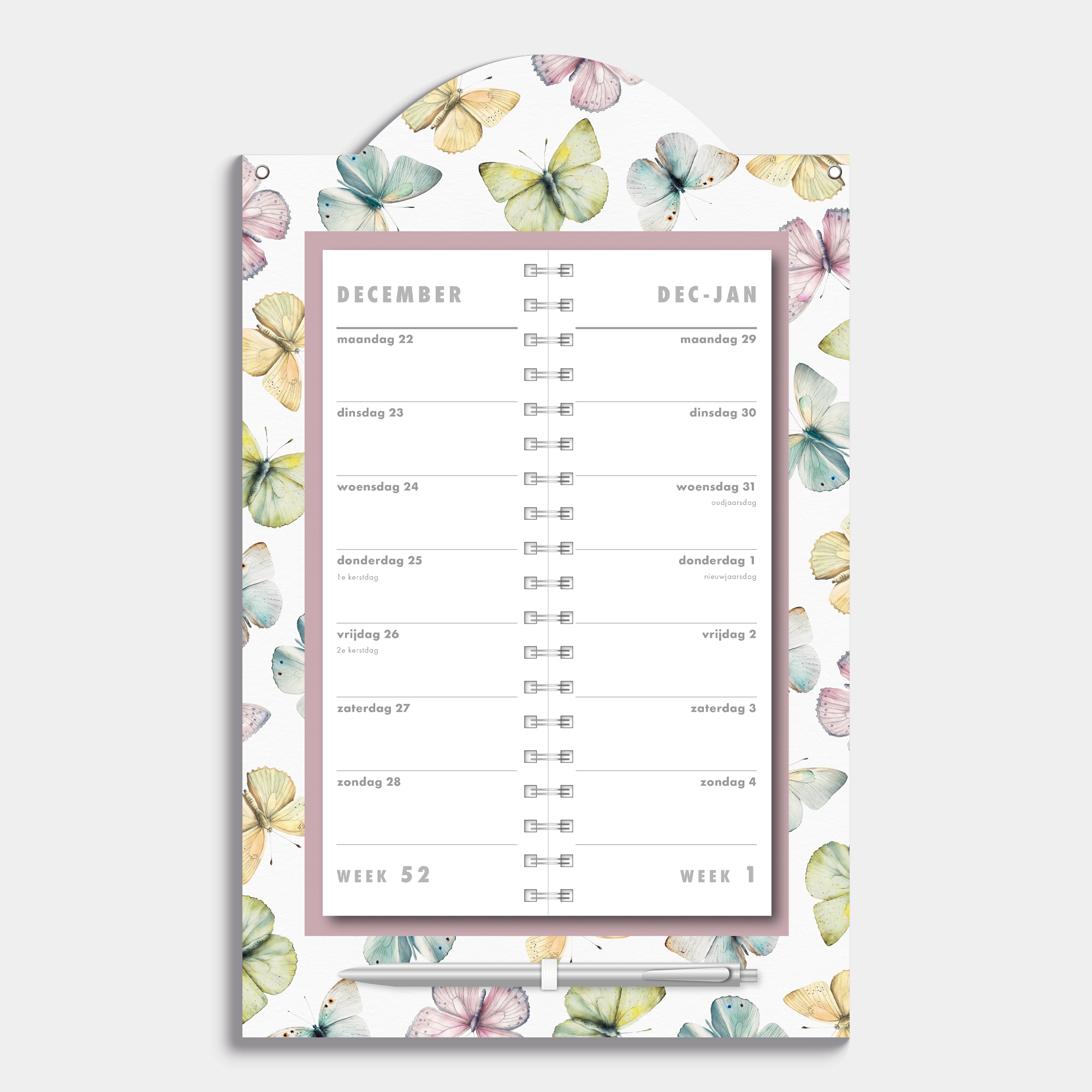 LUXE OMSLAGKALENDER 2026 VLINDERS