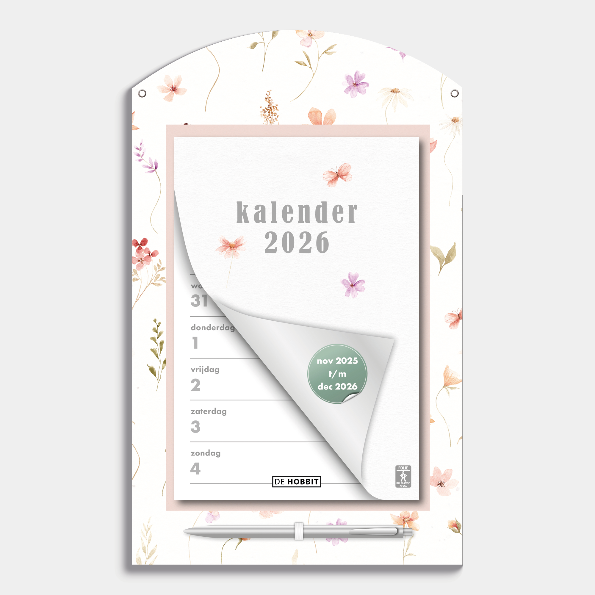 WEEKSCHEURKALENDER 2026 AQUAREL BLOEMETJES