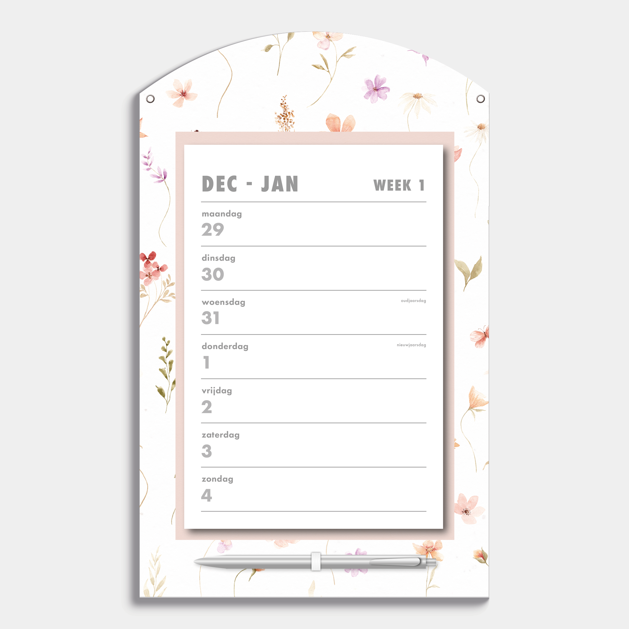 WEEKSCHEURKALENDER 2026 AQUAREL BLOEMETJES