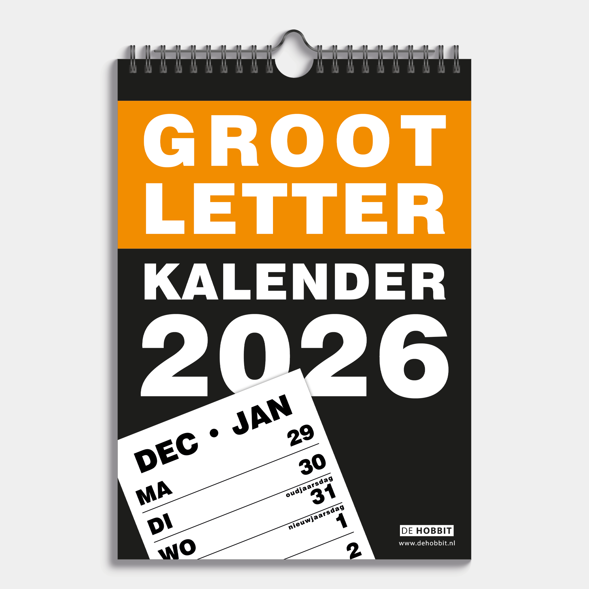 GROOTLETTER WEEKKALENDER 2026 A4