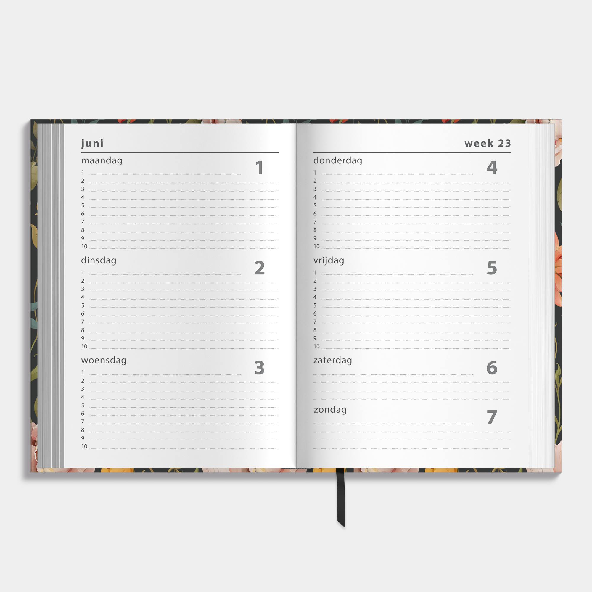 SCHOOLAGENDA 2026-2027 ±A5 VINTAGE BLOEMEN