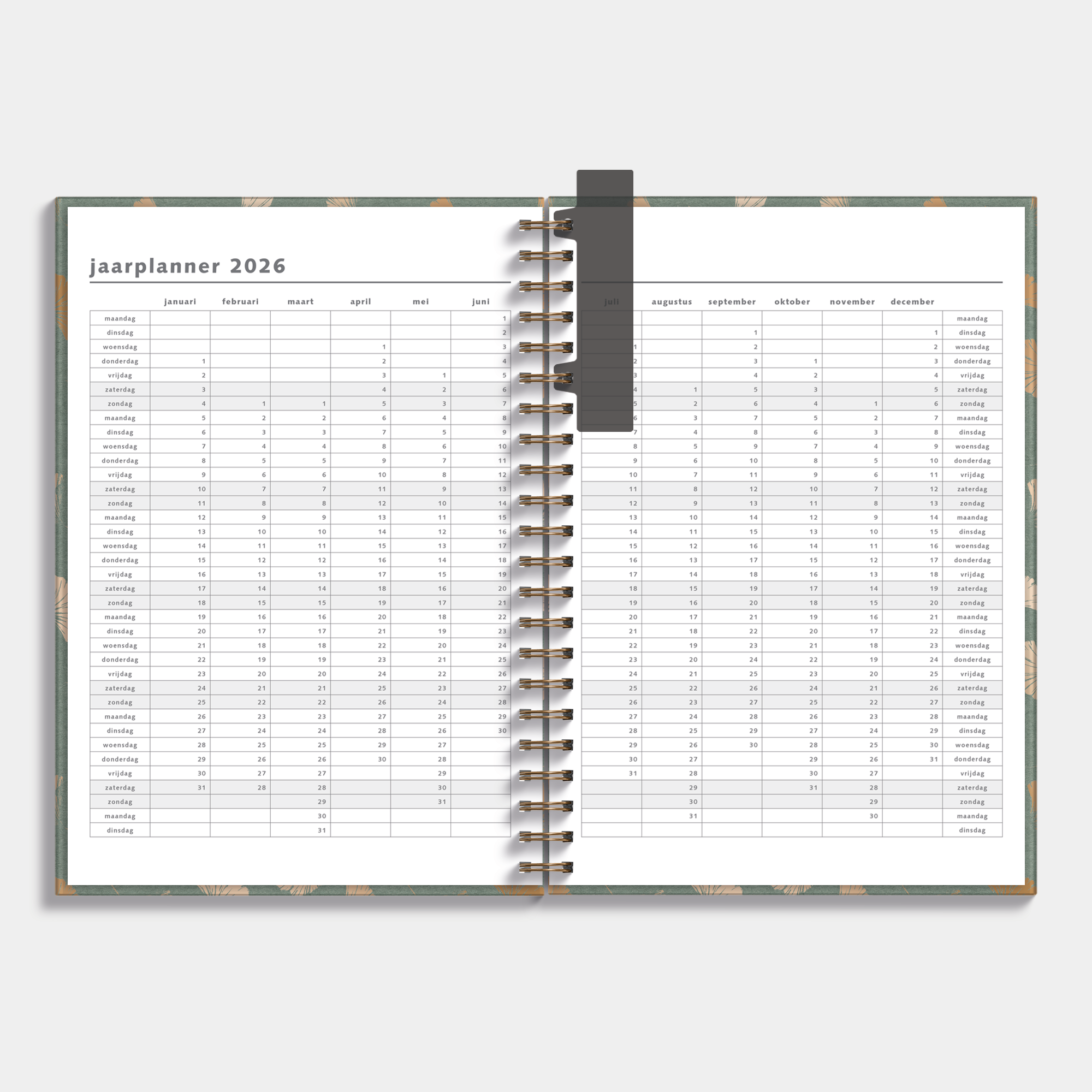 AGENDA 2026-2027 A4 GINKGO GOUD