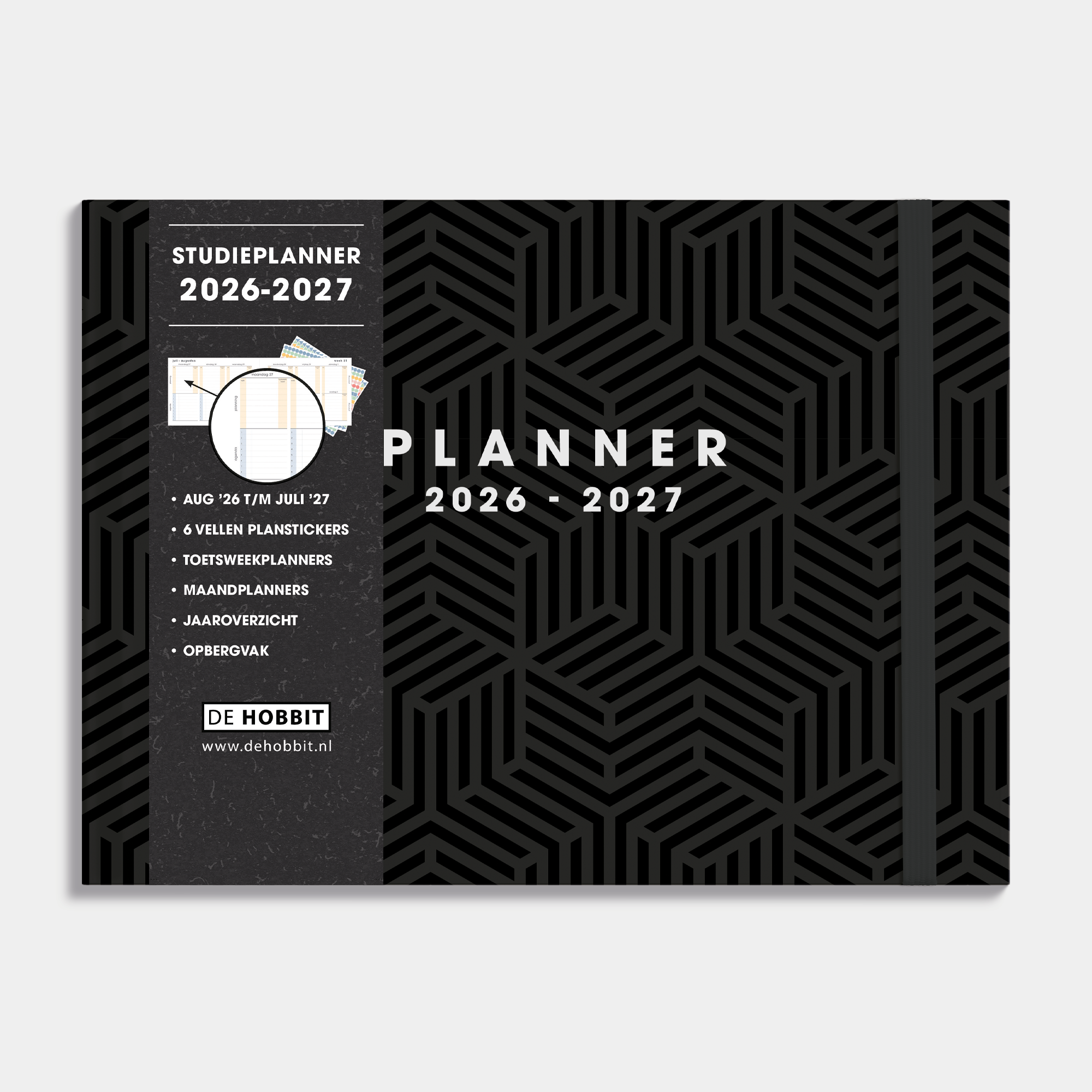 STUDIEPLANNER 2026-2027 A5+ GEOMETRISCH