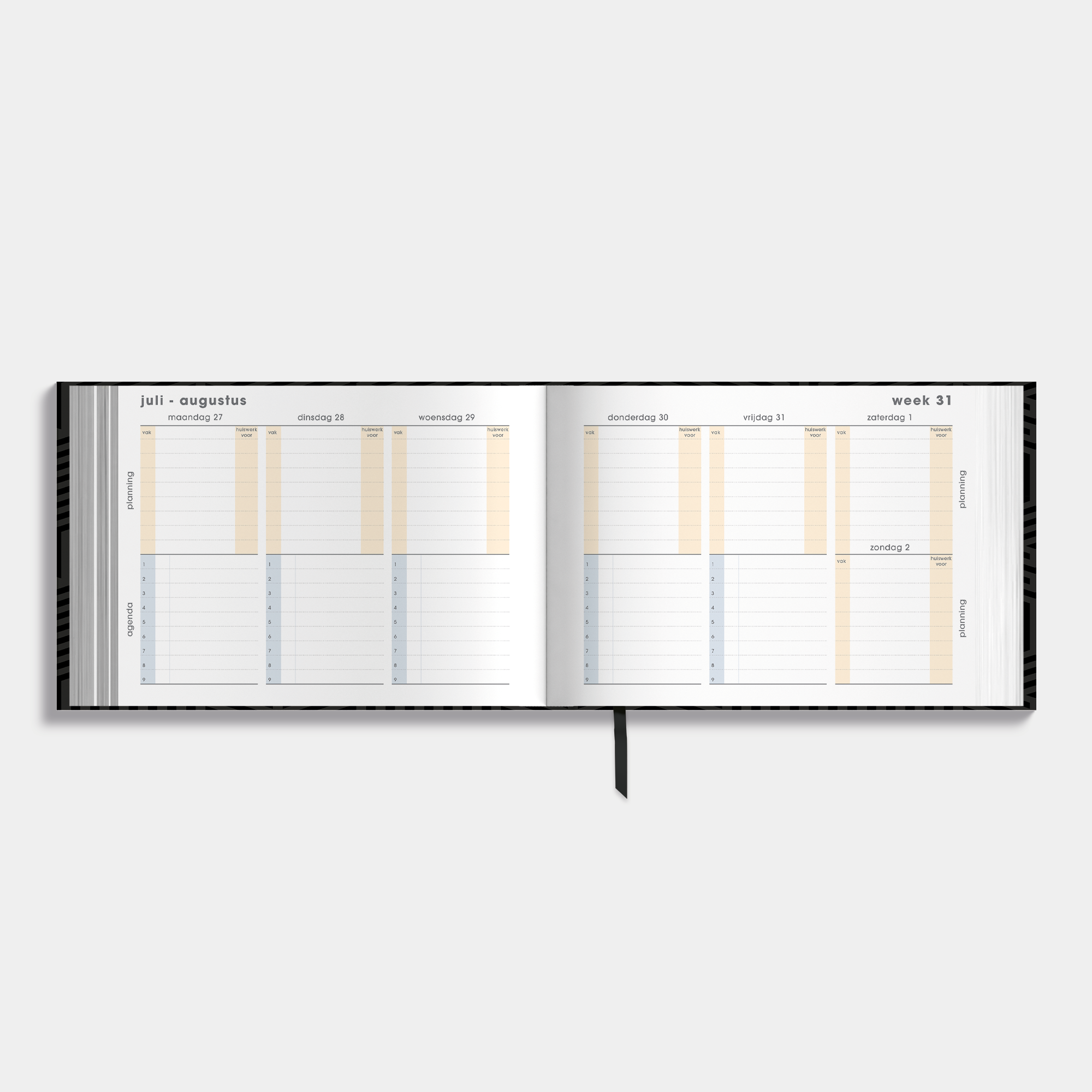 STUDIEPLANNER 2026-2027 A5+ GEOMETRISCH