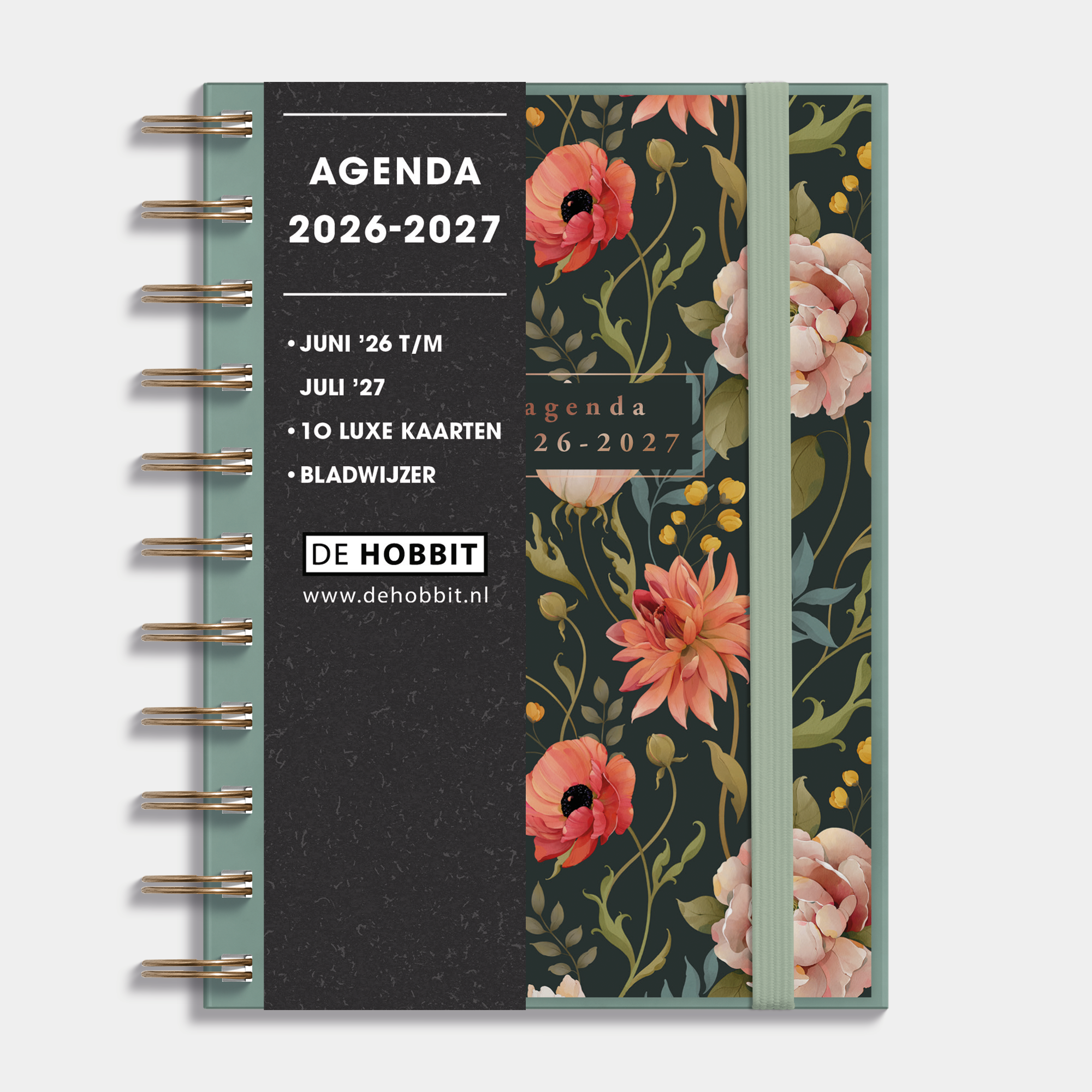 RINGBAND AGENDA 2026-2027 A6 VINTAGE BLOEMEN