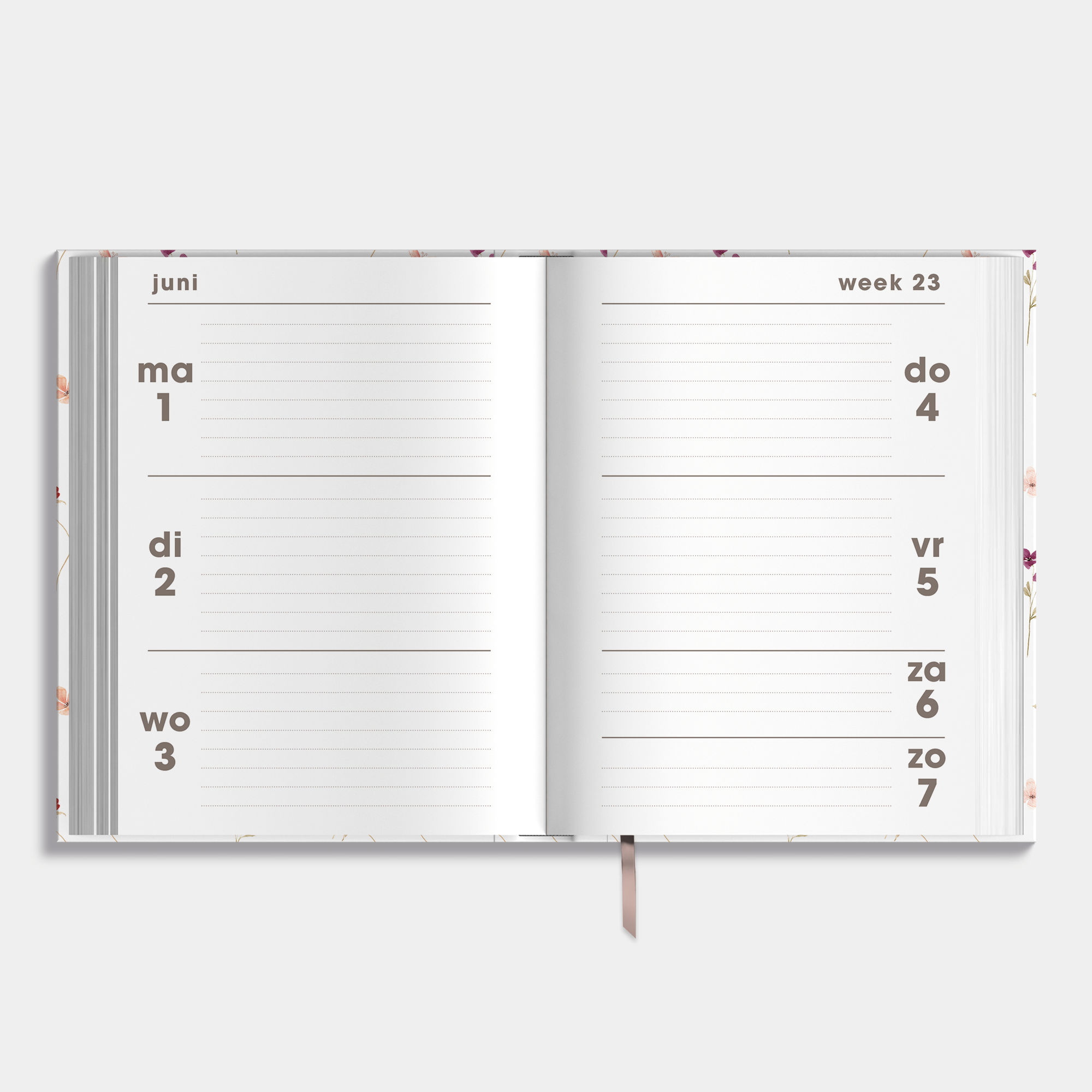 POCKET AGENDA 2026-2027 A6 AQUAREL BLOEMETJES