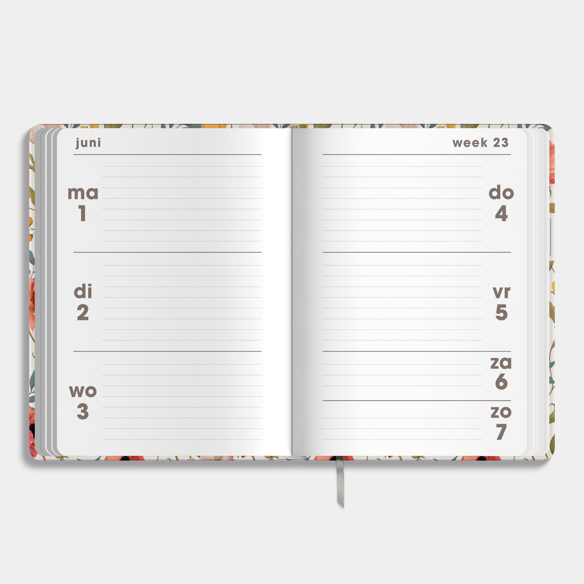 SOFT POCKET AGENDA 2026-2027 A6 VINTAGE BLOEMEN
