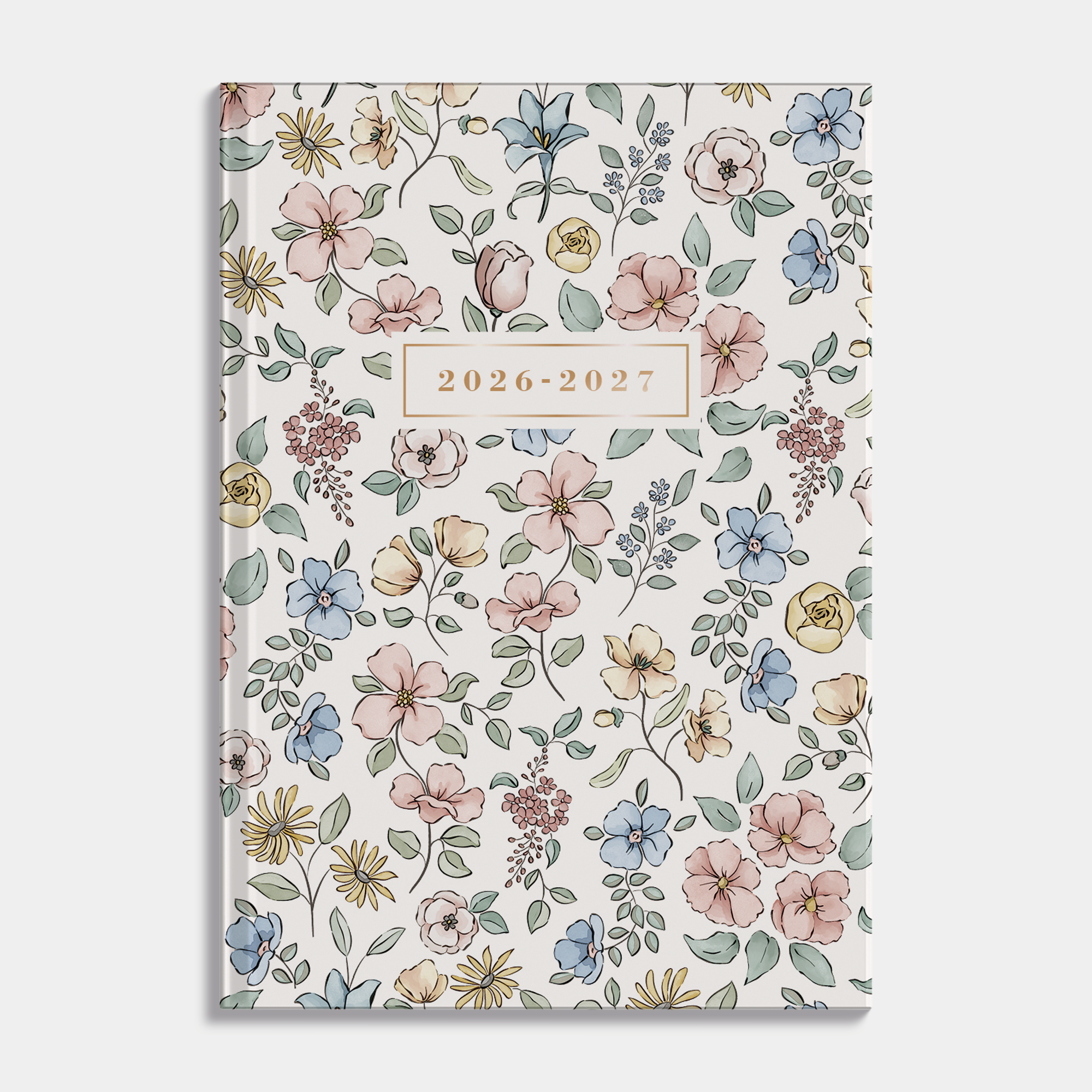 MINI AGENDA 2026-2027 A7 PASTEL BLOEMEN