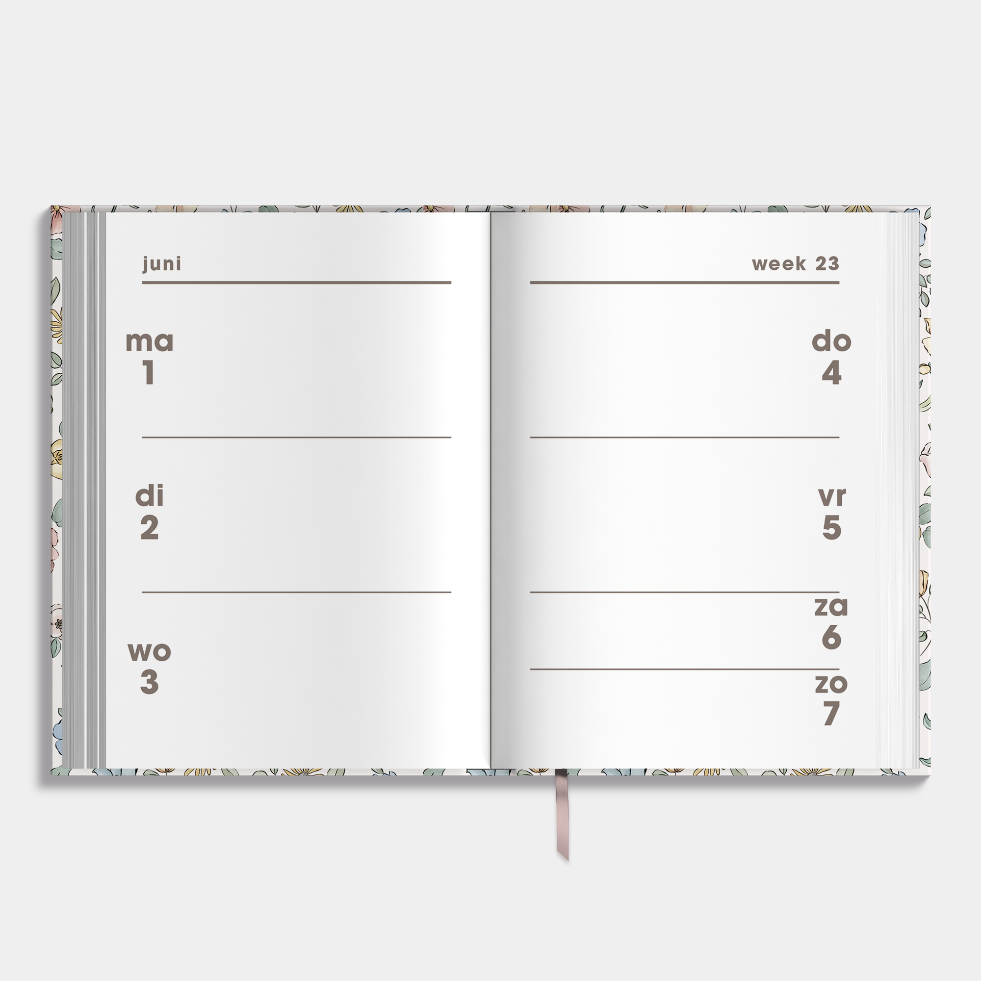 MINI AGENDA 2026-2027 A7 PASTEL BLOEMEN
