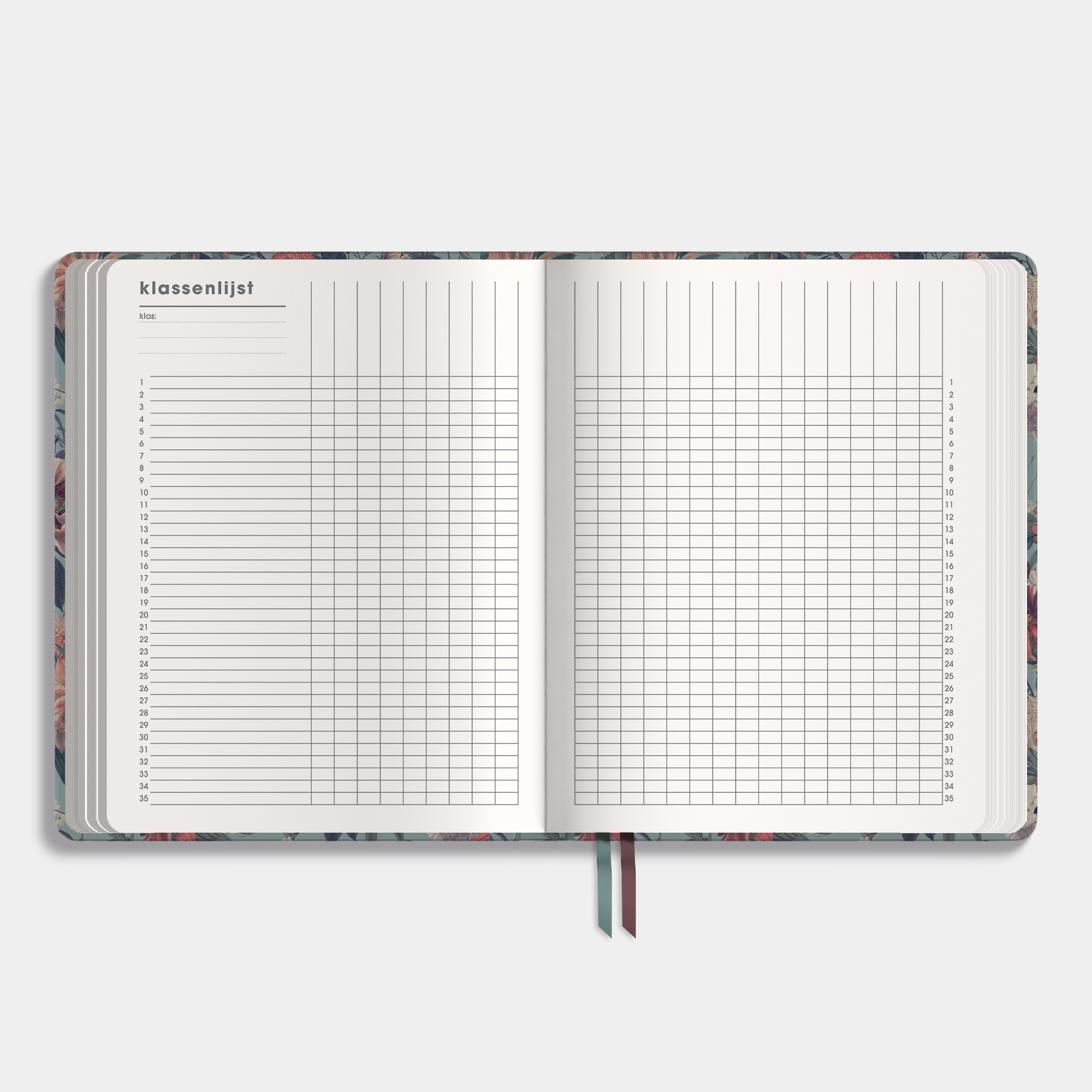 LUXE DOCENTENAGENDA 2026-2027 ±A4 KLASSIEK BOTANISCH