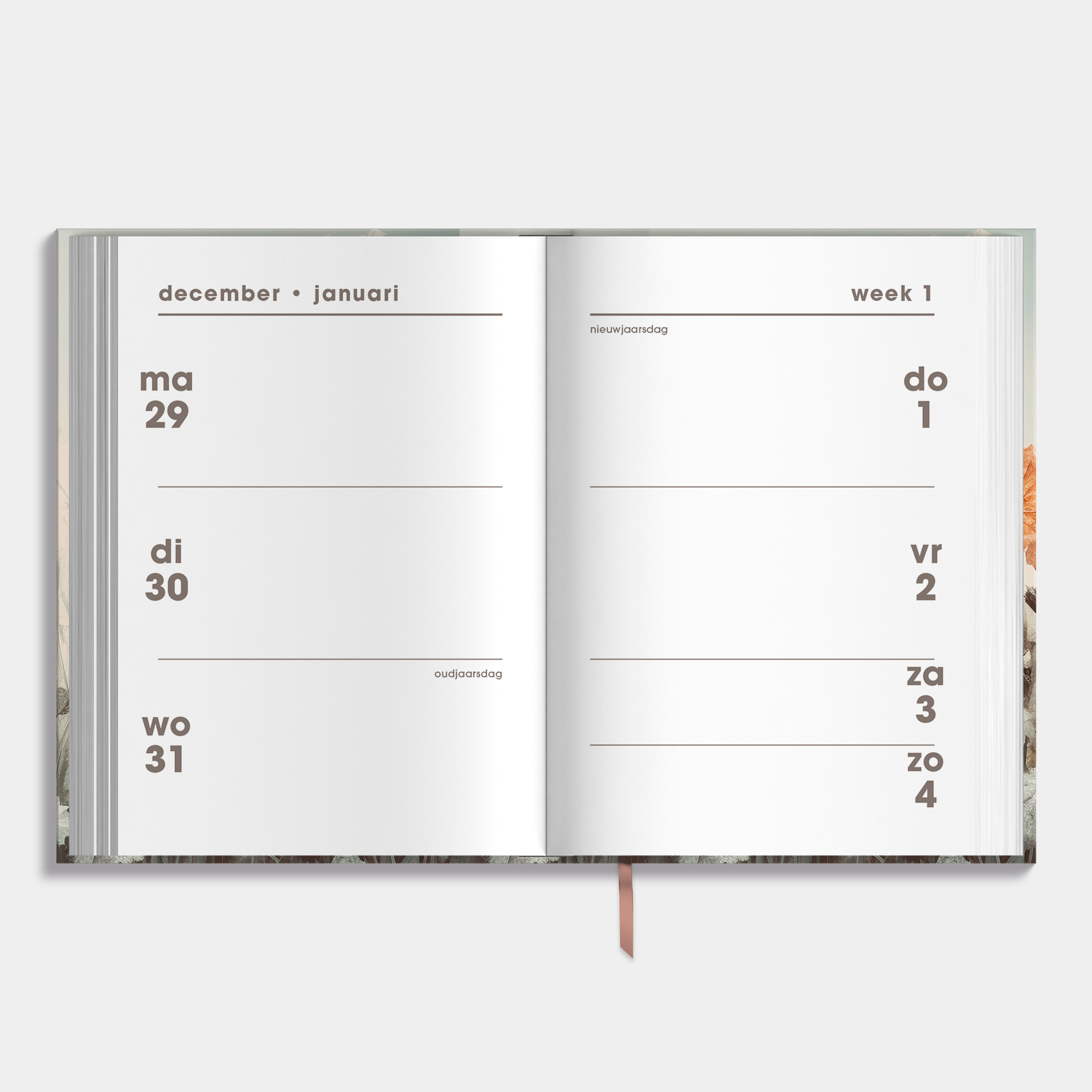 kleine agenda 2026 in A7 formaat met veldbloemenprint – weekoverzicht.