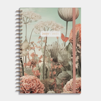 Familienplaner-Paket 2025-2026 A4 Blumen