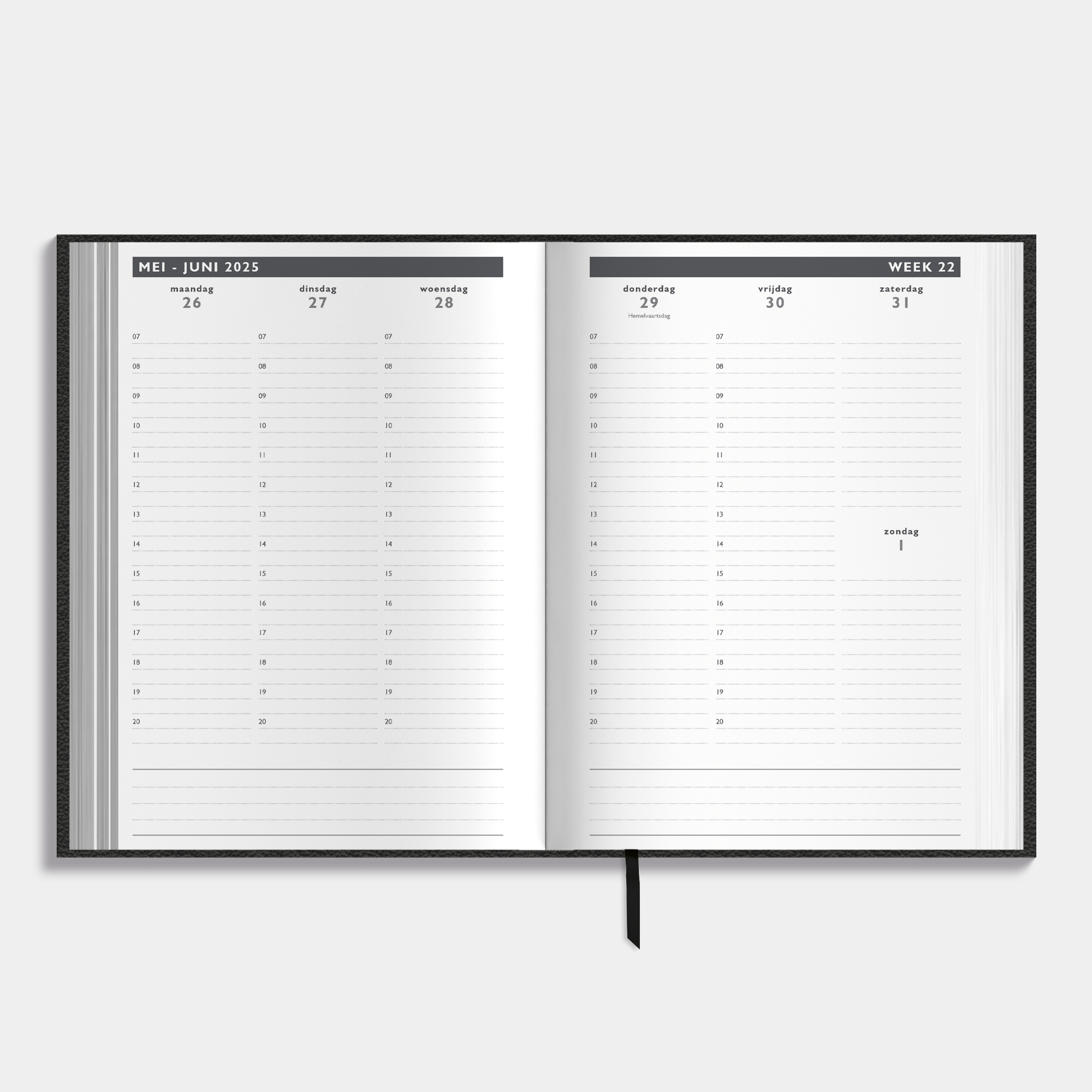 TERMINKALENDER-PAKET 2025-2026 A5 LEDEROPTIK