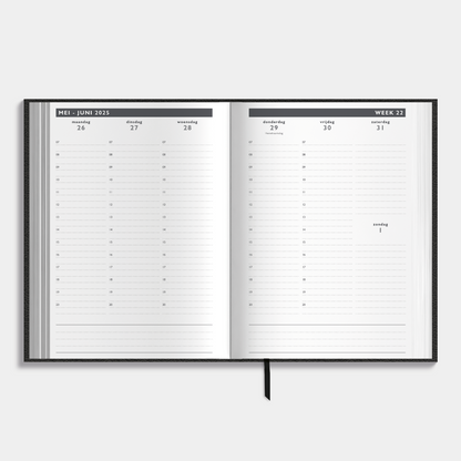 AFSPRAKENAGENDA BUNDEL 2025-2026 A5 LEDERLOOK