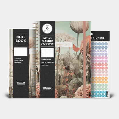 Familienplaner-Paket 2025-2026 A4 Blumen