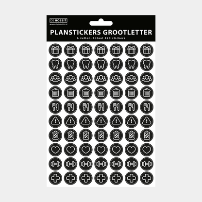 GROOTLETTER PLANSTICKERS