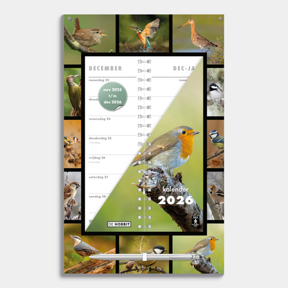 OMSLAGKALENDER 2026 VOGELS