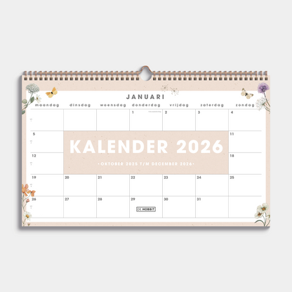 MAANDKALENDER 2026 ±A3 VELDBLOEMEN