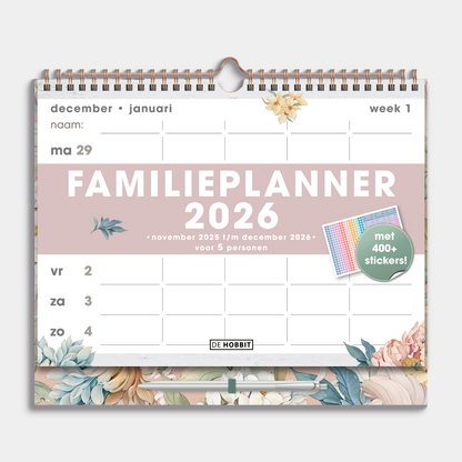 FAMILIEPLANNER 2026 A4+ VINTAGE PIOENROZEN