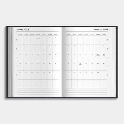 AFSPRAKENAGENDA 2026 ±A4 FLEXCOVER LEDERLOOK