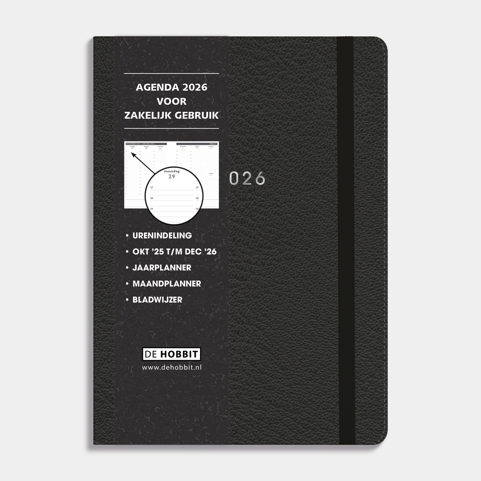 AFSPRAKENAGENDA 2026 A5 FLEX LEDERLOOK