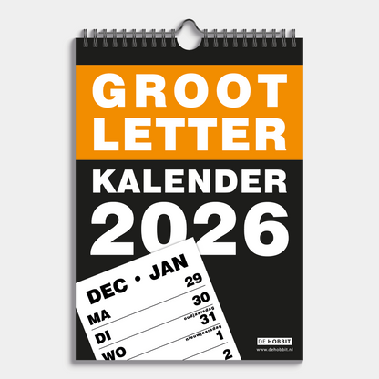 GROOTLETTER WEEKKALENDER 2026 A4