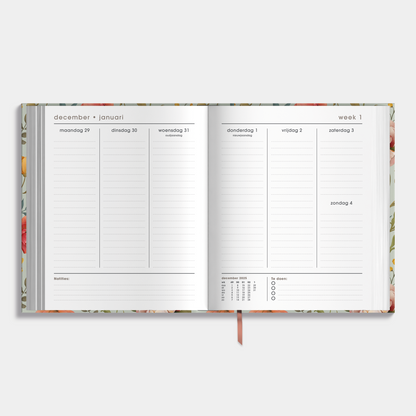 LUXE WEEKPLANNER 2026 A5+ VINTAGE BLOEMEN