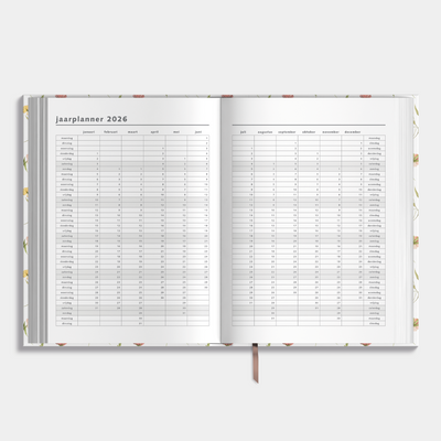 AGENDA 2026-2027 A4 AQUAREL WILDE BLOEMETJES
