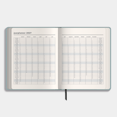 WEEKPLANNER 2026-2027 ±A4 LEDERLOOK