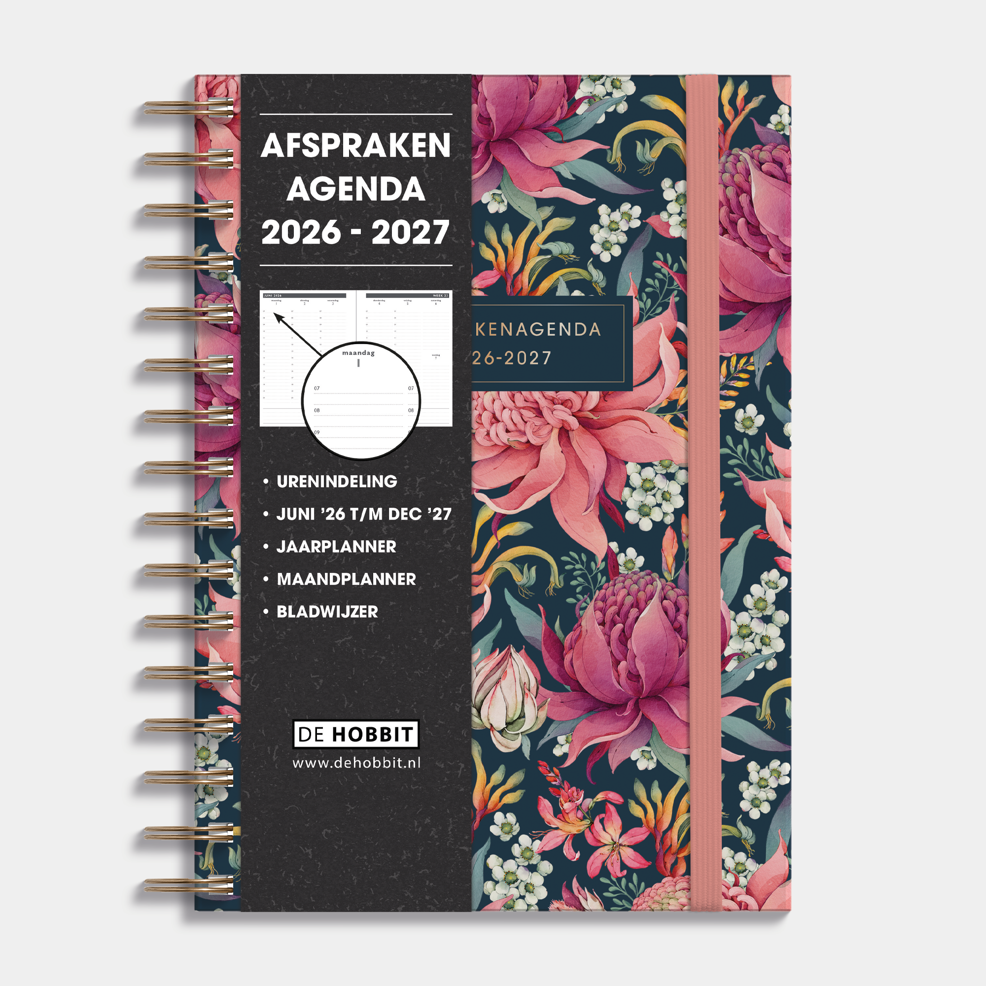 AFSPRAKENAGENDA 2026-2027 A5 TROPISCHE BLOEMEN