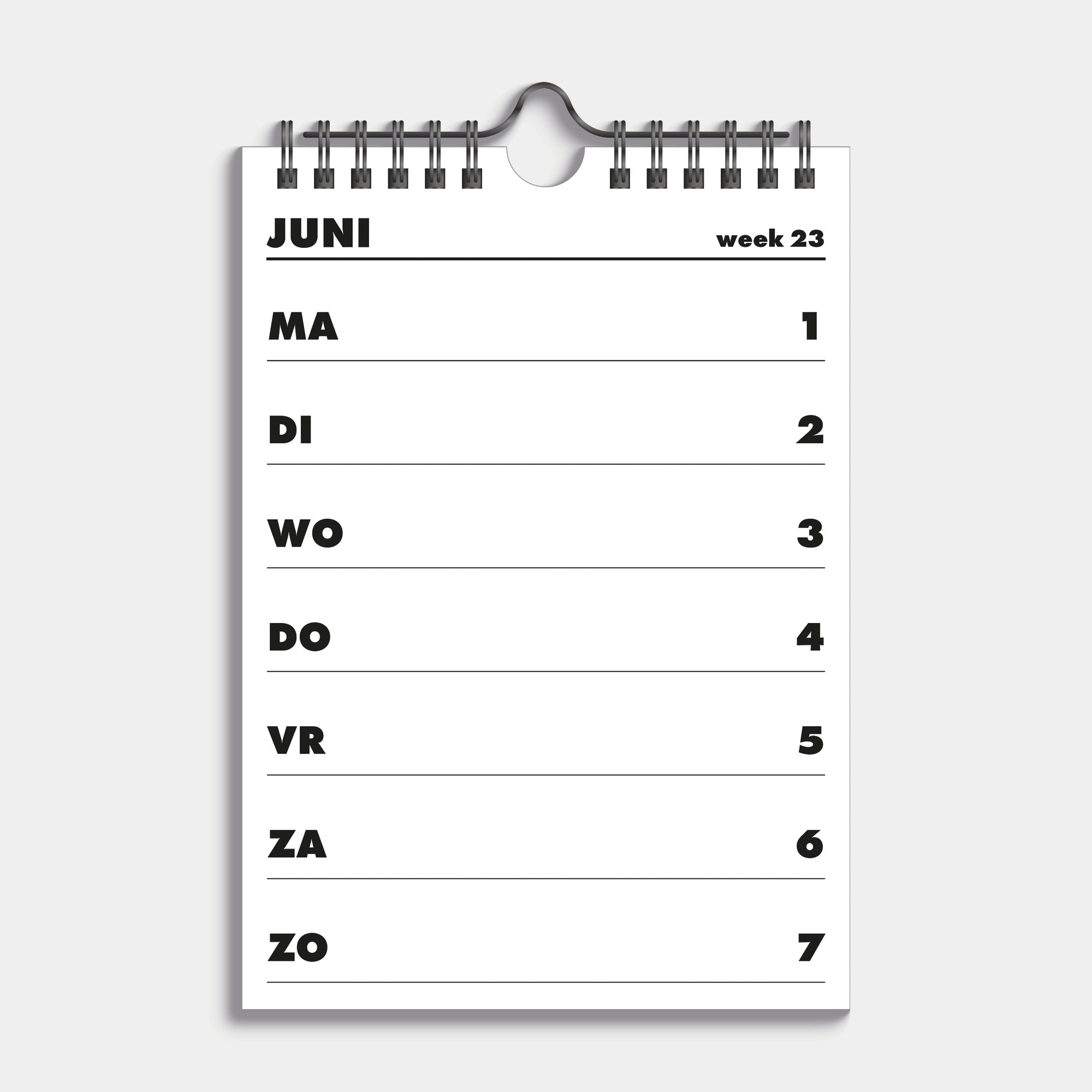 WEEKKALENDER SCHOOLJAAR 2026-2027 A5 BASIC