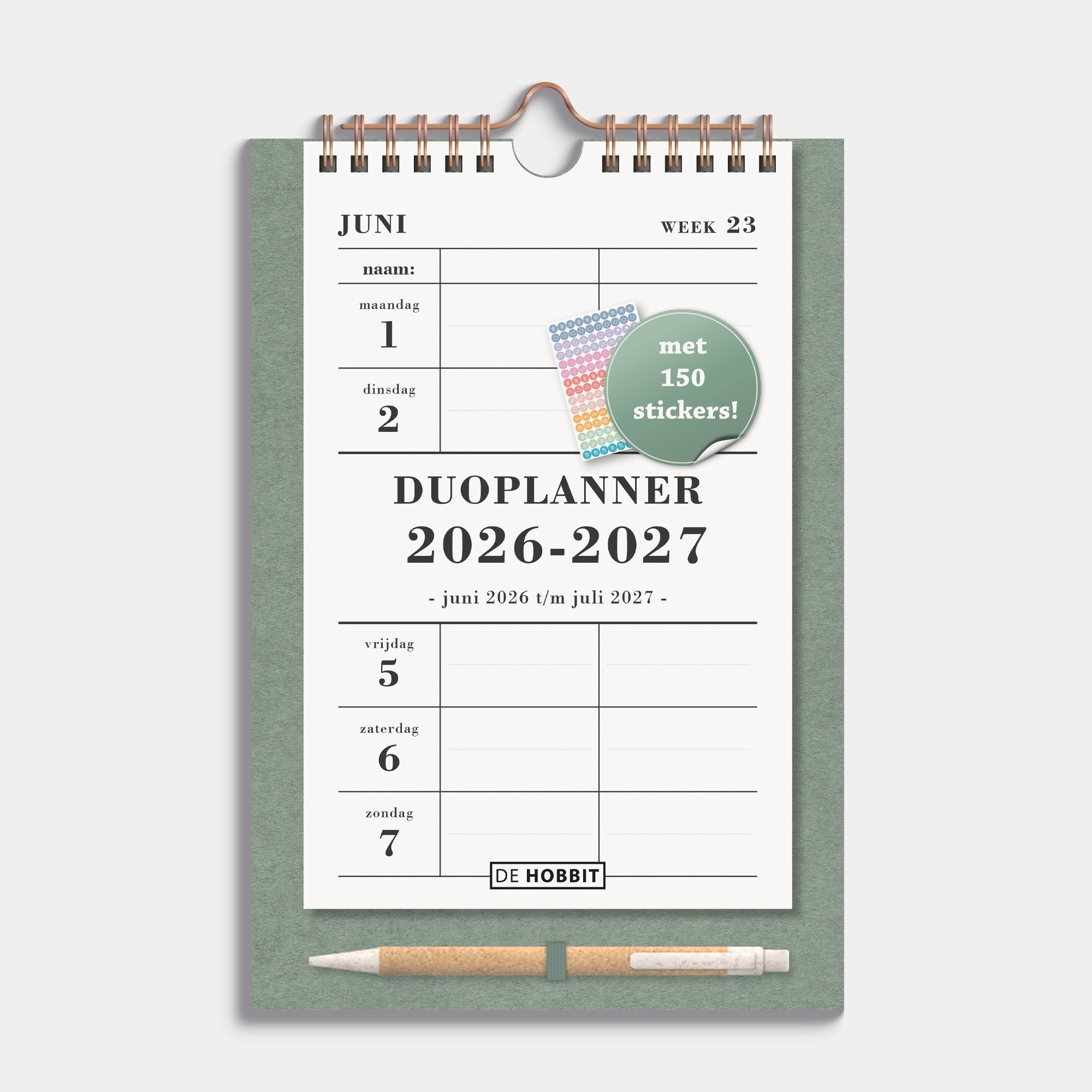 DUOPLANNER 2026-2027 A5+ GROEN