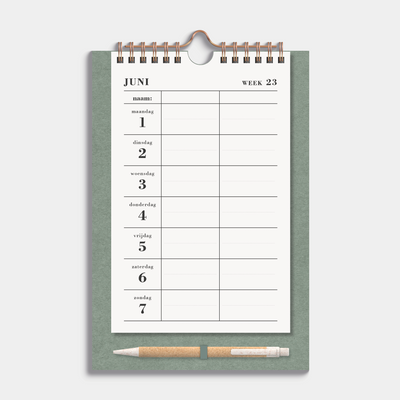 DUOPLANNER 2026-2027 A5+ GROEN