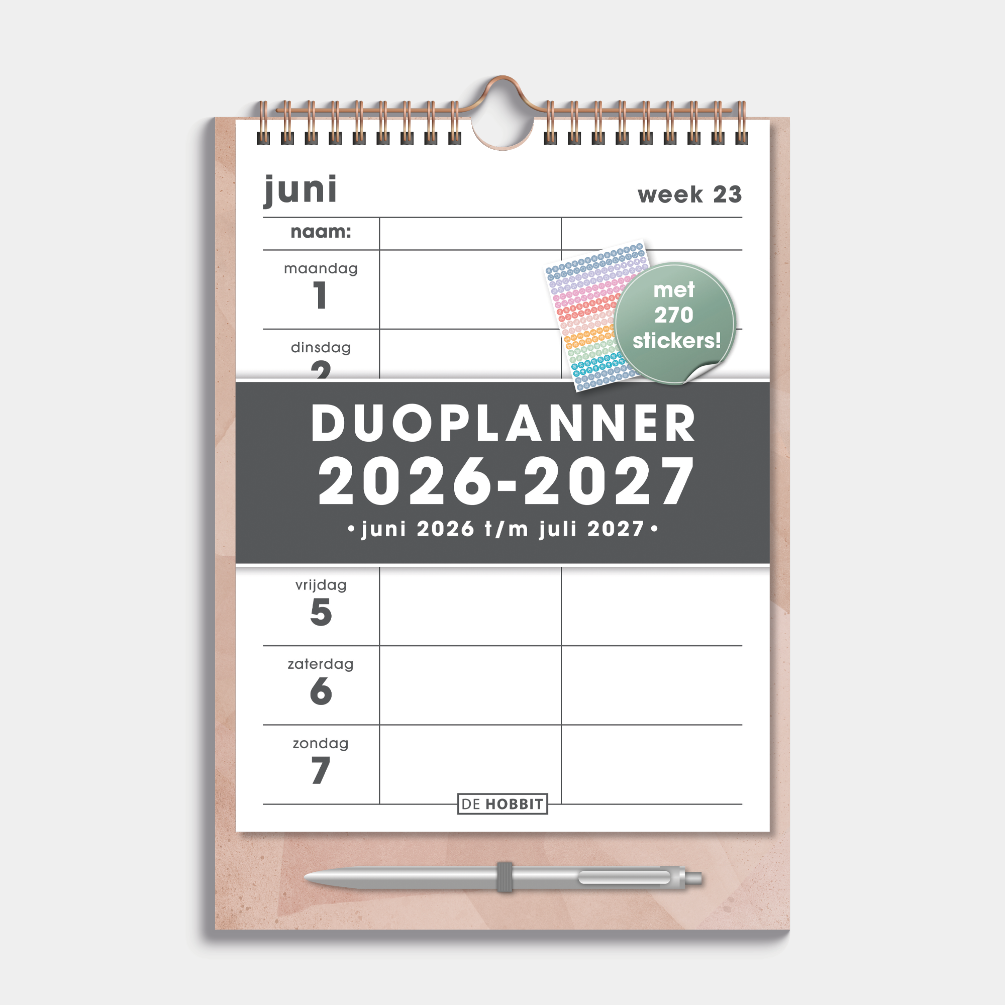 DUOPLANNER 2026-2027 A4 ABSTRACT OUDROZE