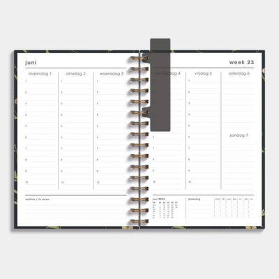 DOCENTENAGENDA BUNDEL 2026-2027 A5 AQUAREL WILDE BLOEMETJES