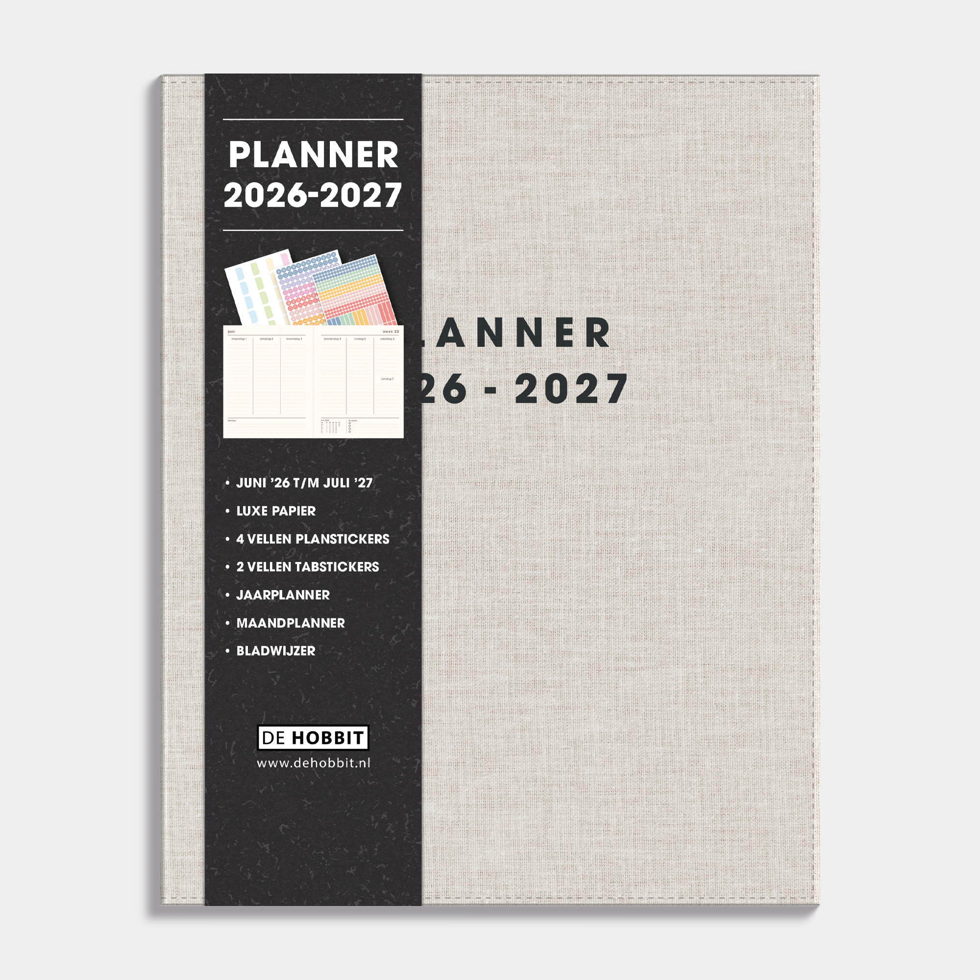 LUXE WEEKPLANNER 2026-2027 A5+ LINNEN