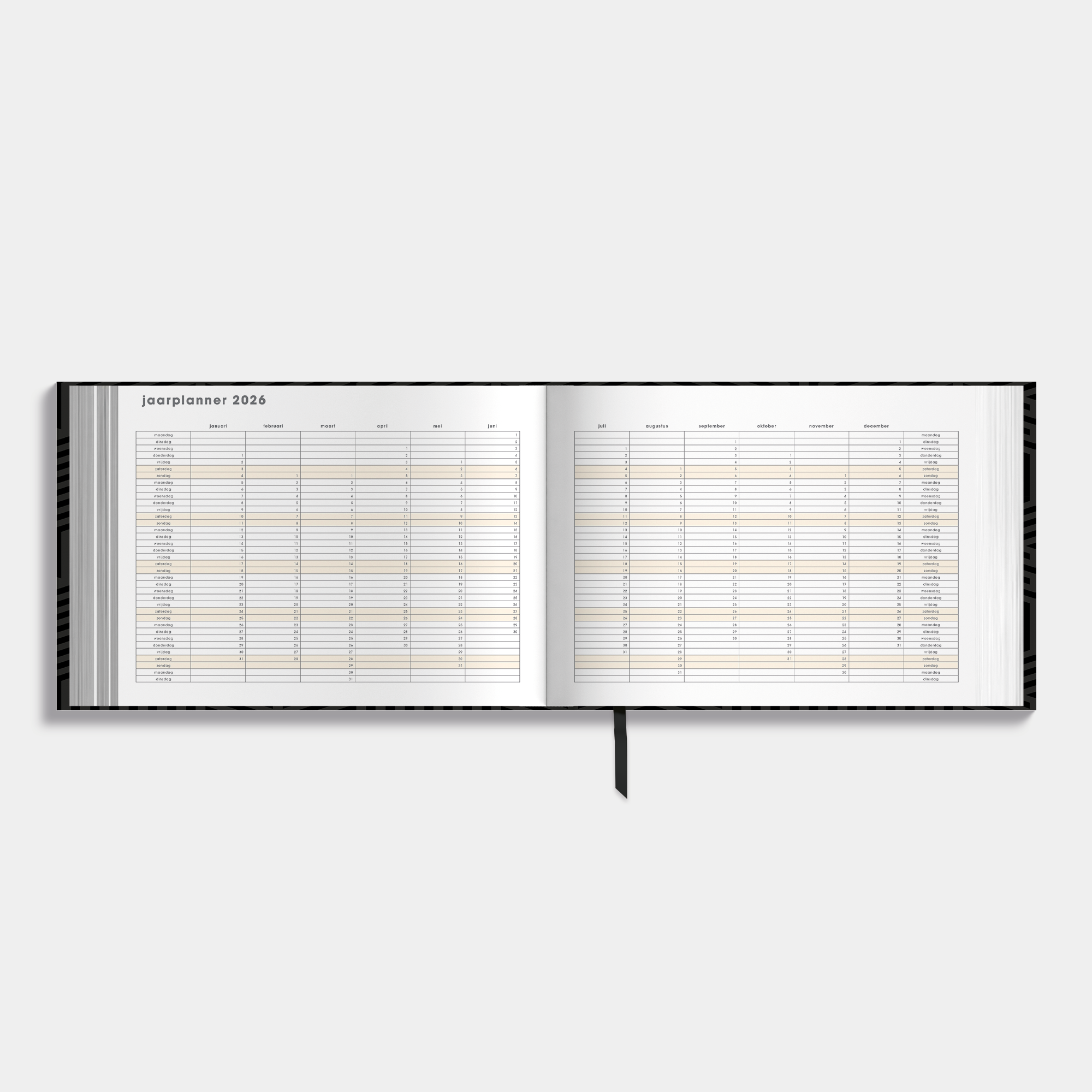 STUDIEPLANNER 2026-2027 A5+ GEOMETRISCH