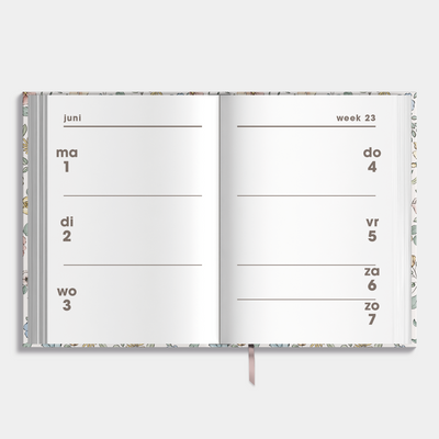 MINI AGENDA 2026-2027 A7 PASTEL BLOEMEN