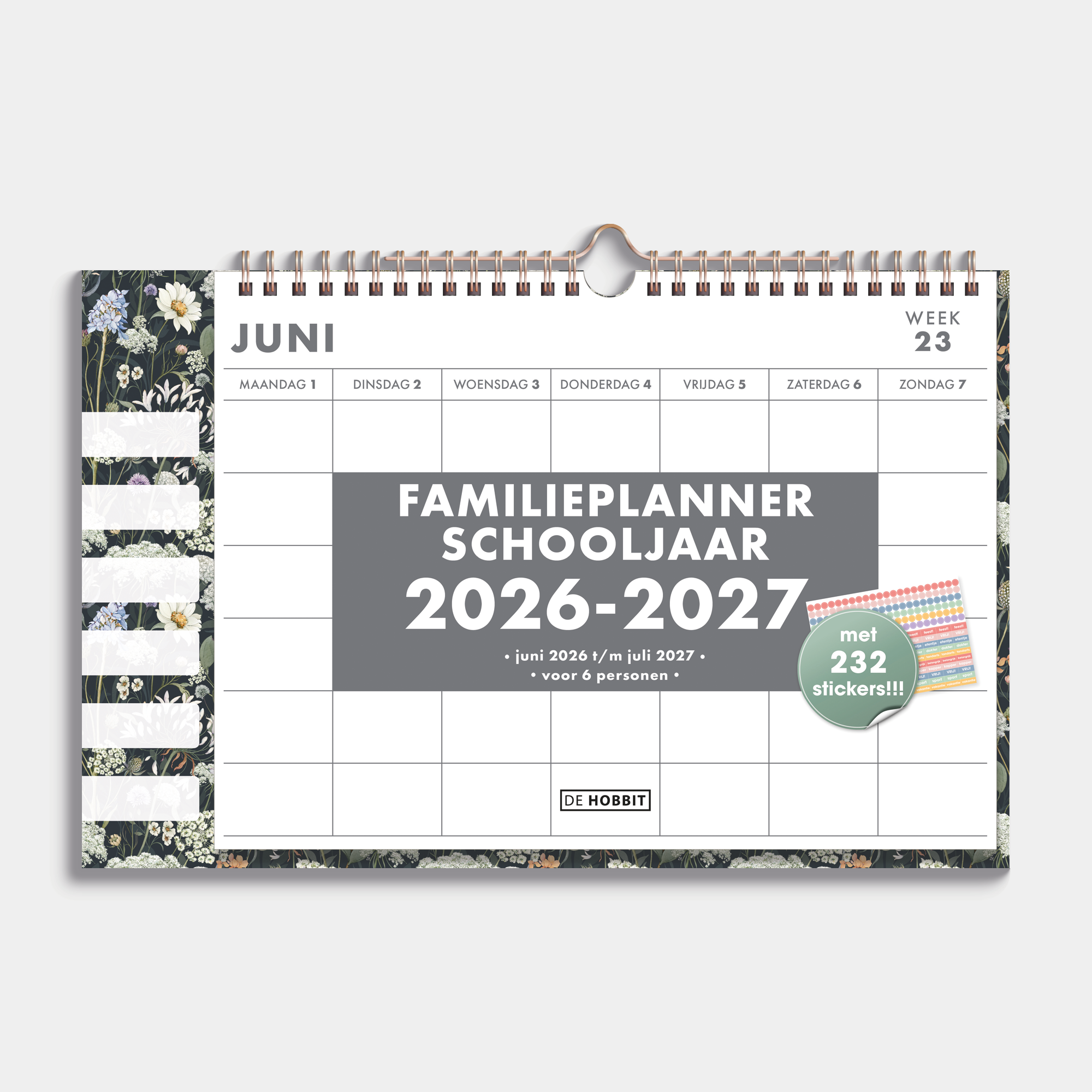 FAMILIEPLANNER 2026-2027 A3+ WEIDEBLOEMEN
